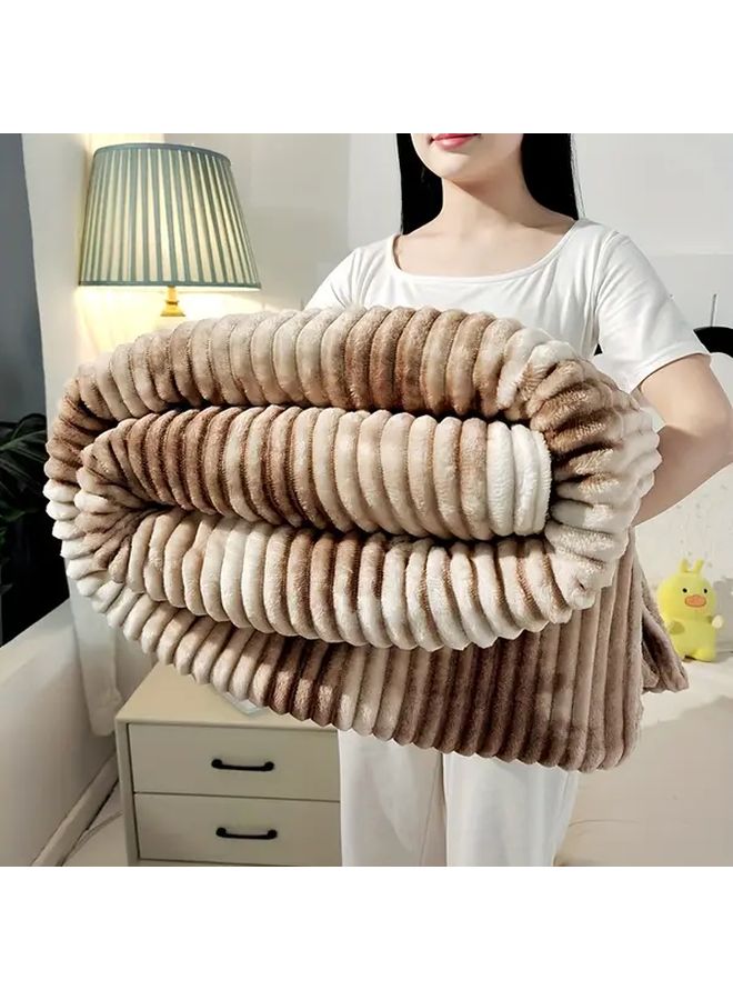 Ink Painting Flannel Blanket 200x230 Soft Warm Machine Washable For Home Office Travel - Image 5